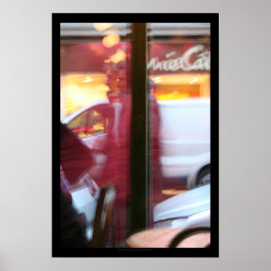 Pariser Atmosphäre in bewegtem Poster