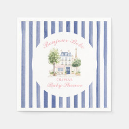 Pariser Babydusche Pariser Café Party Serviette