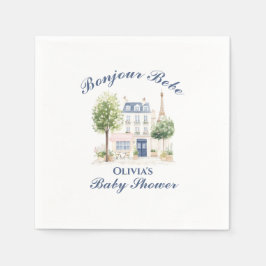 Pariser Babydusche Pariser Café Party Serviette