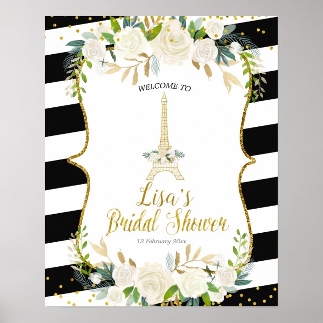 Pariser Begrüßungsschild Poster (Vorne)