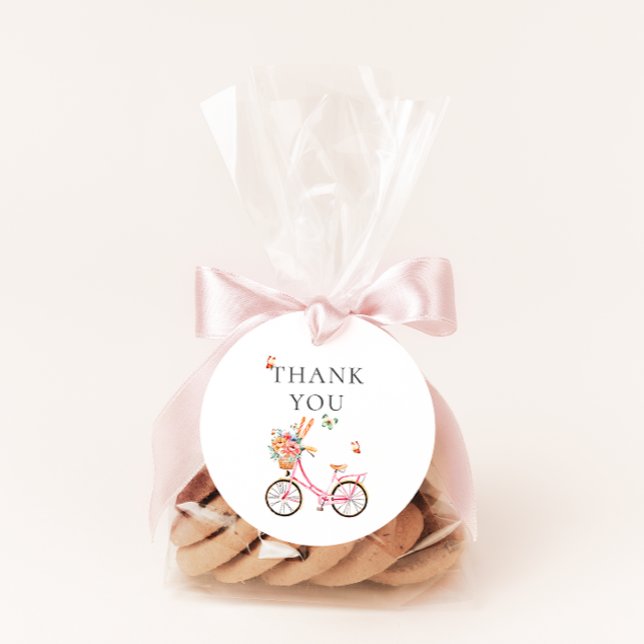 Pariser Café Boulangerie Pink Fahrrad Geschenkanhänger (Von Creator hochgeladen)