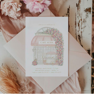 Pariser Café Girls Geburtstag Einladung