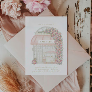 Pariser Café Girls Geburtstag Einladung