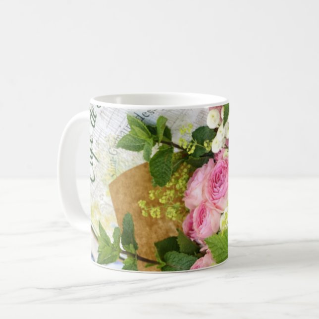 Pariser Café Rose Klassische Tasse (Vorderseite Links)