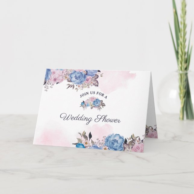 Pariser Charm Pink Blumenkuppel Polterabend Einladung (Vorderseite)