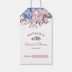 Pariser Charme Blau- und Rosa Bridal Display-Dusch Geschenkanhänger