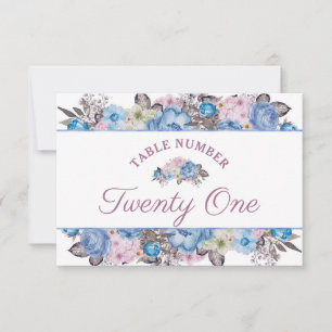 Pariser Charme Chic Florale Hochzeitstischnummern Einladung