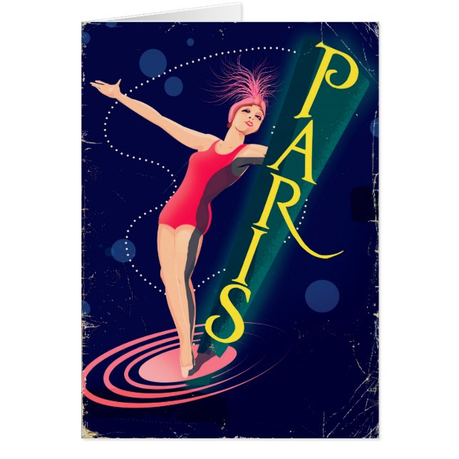 Pariser Club Vintage Reiseplakat (Vorne)