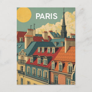 Pariser Dächer Postkarte