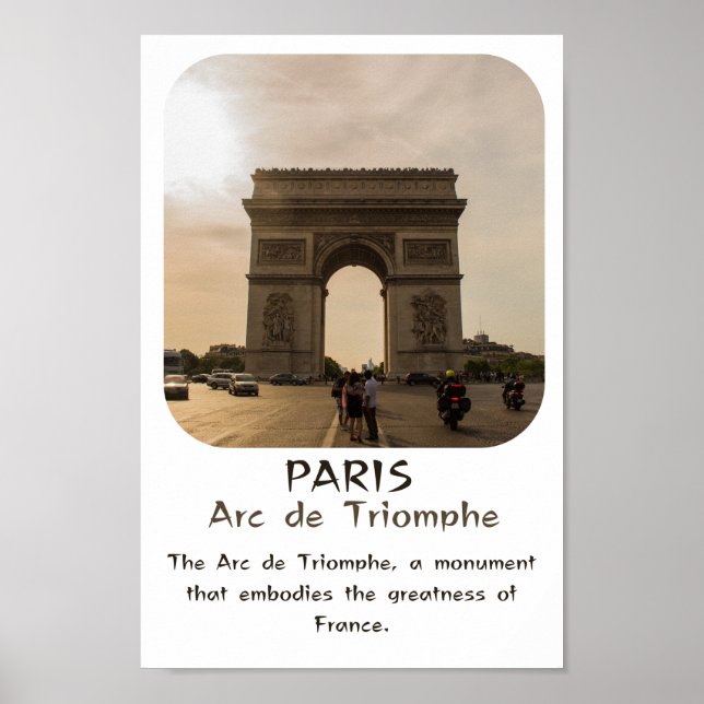 Pariser Denkmal: Bogen des Triumphs Poster (Vorne)