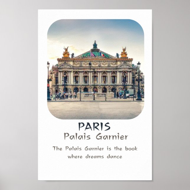 Pariser Denkmal: Palast Garnier Poster (Vorne)