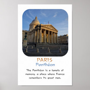 Pariser Denkmal: Pnathéon Poster