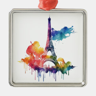 Pariser Design mit farbenfrohen Spritzern Ornament Aus Metall