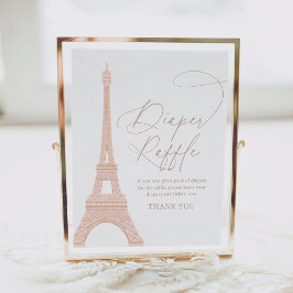 Pariser Eiffel Tower Baby Duschkabine Windeln Raff Poster