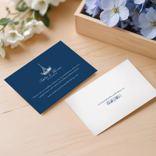 Pariser Eiffelturm Wasserfarbenflorale Hochzeit Begleitkarte