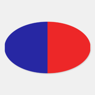 Pariser Flagge Ovaler Aufkleber