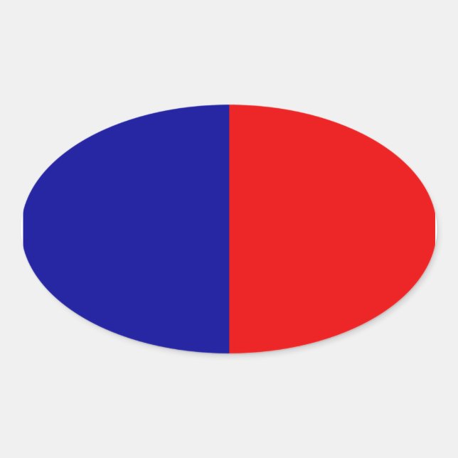 Pariser Flagge Ovaler Aufkleber (Vorderseite)