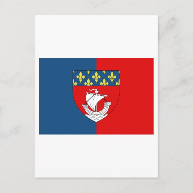Pariser Flagge Postkarte (Vorderseite)