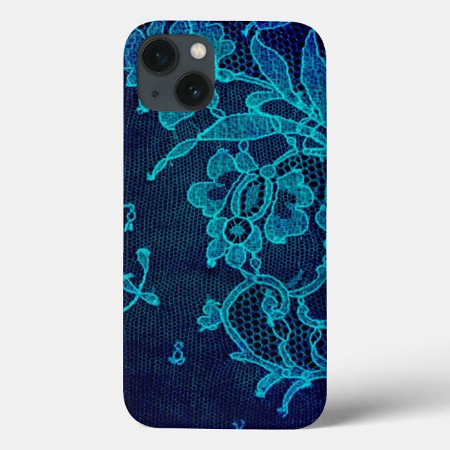 Pariser Frauenfeind Viktorianisch Gothic Navy Blue Case-Mate iPhone Hülle (Rückseite)