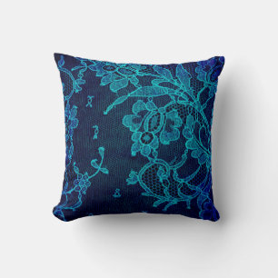 Pariser Frauenfeind Viktorianisch Gothic Navy Blue Kissen