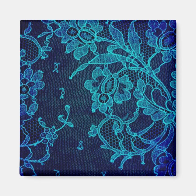 Pariser Frauenfeind Viktorianisch Gothic Navy Blue Magnet (Vorne)