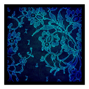 Pariser Frauenfeind Viktorianisch Gothic Navy Blue Poster