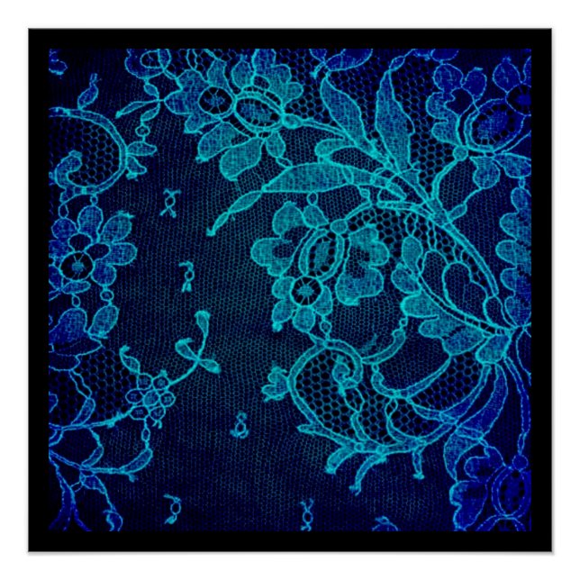 Pariser Frauenfeind Viktorianisch Gothic Navy Blue Poster (Vorderseite)