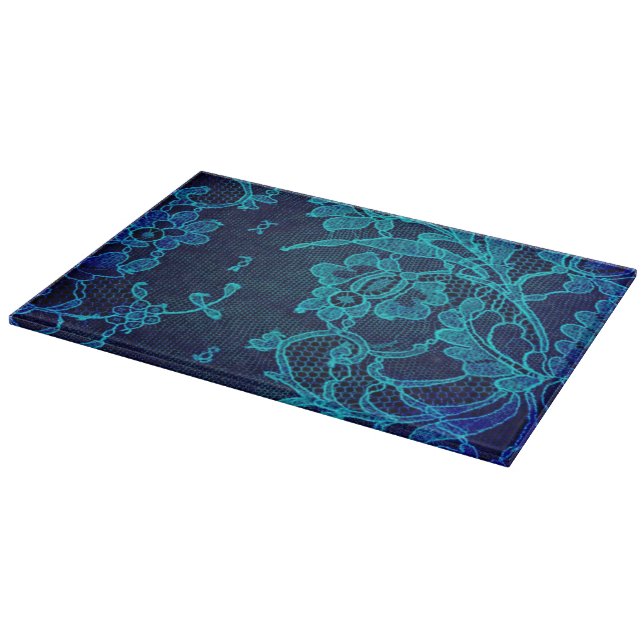 Pariser Frauenfeind Viktorianisch Gothic Navy Blue Schneidebrett (Ecke)