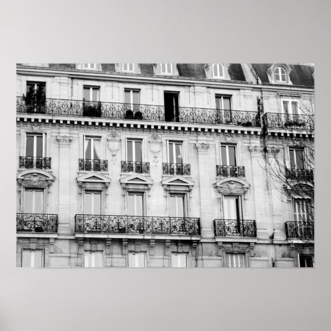 Pariser Gebäude-Poster Poster (Vorne)