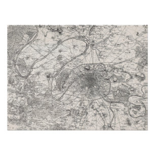 Pariser Hauptstadt-Karte Poster