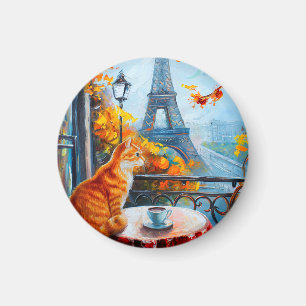 Pariser Herbst   Ginger Cat im Café Magnet