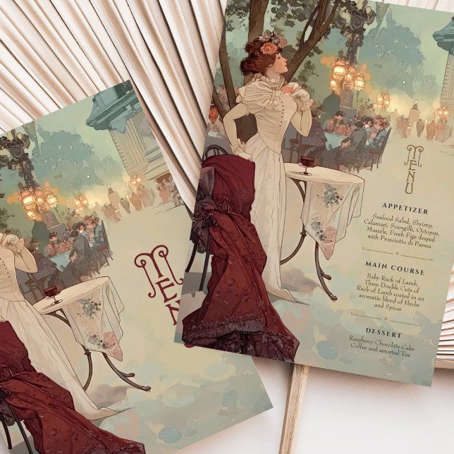 Pariser Hochzeitskarte für Nächte im Jugendstil Einladung (Von Creator hochgeladen)