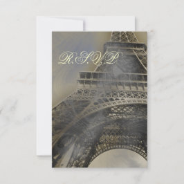 Pariser Hochzeitskarten 3,5 x 5 RSVP Karte