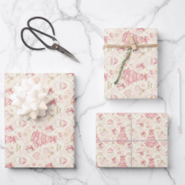 Pariser Koketten-Weihnachten Geschenkpapier Set