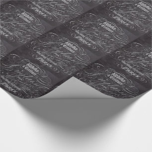 Pariser Landschalkboard Französische Schriften Geschenkpapier