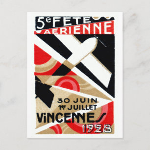 Pariser Luftfahrtschau 1928 Postkarte