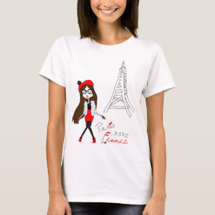 Pariser Mädchen T-Shirt
