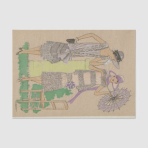 Pariser Mode-Flappers Seidenpapier