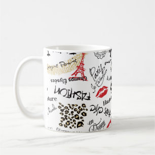 Pariser Mode und Glamour nahtlos Kaffeetasse