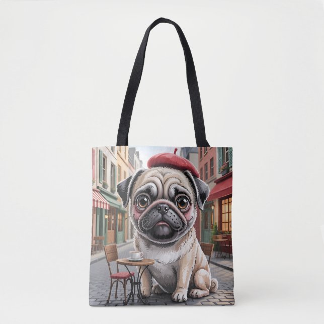 Pariser Mops im Straßenkaffeehaus (Vorderseite)