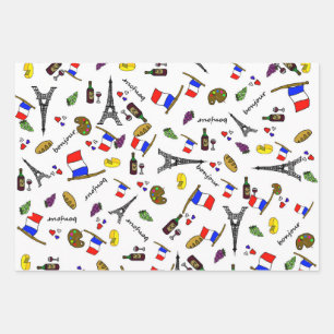 Pariser Muster-Geschenkpapier Geschenkpapier Set
