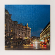 Pariser Nacht bei Palais Garnier