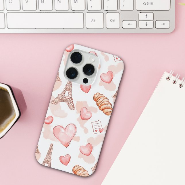 Pariser Romantik Valentinstag iPhone Hülle (Von Creator hochgeladen)