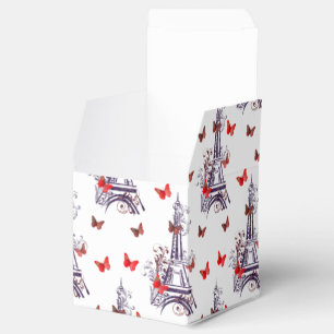 Pariser romantischer Lila Eiffelturm Schmetterling Geschenkschachtel