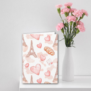 Pariser Romanze zum Valentinstag Karte
