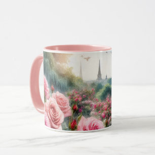 Pariser Rose Garden Eiffelturm Rosa Tasse