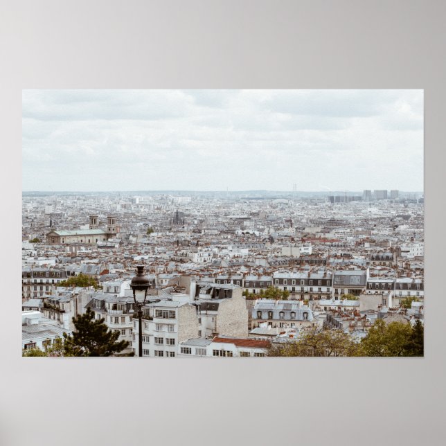 Pariser Skyline-Fotografie Poster (Vorne)