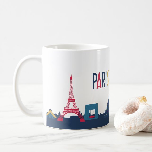 Pariser Skyline Kaffeetasse (Mit Donut)