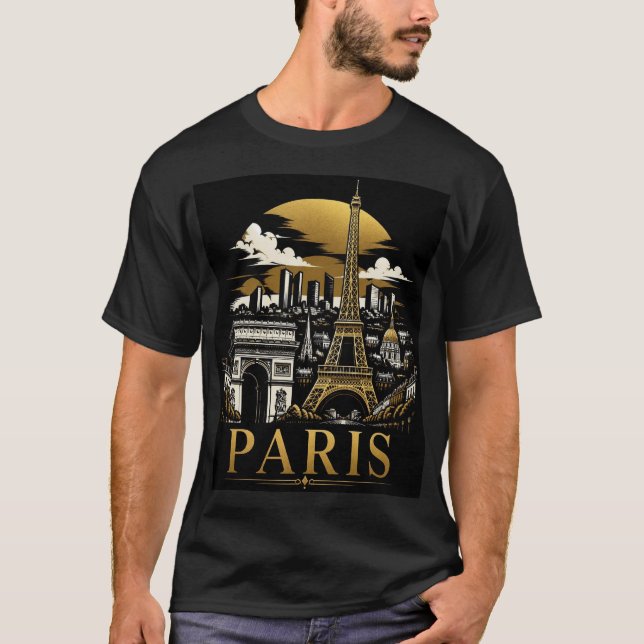 Pariser Skyline T-Shirt (Vorderseite)
