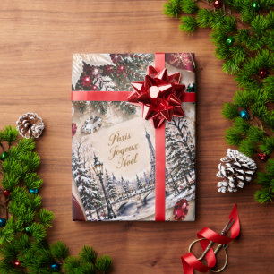 Pariser Smaragdgrünes Weihnachten Geschenkpapier